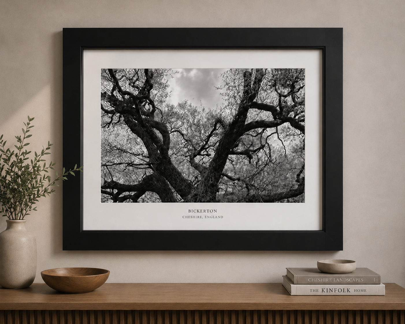 Bickerton Tree (Black & White) A2 Print
